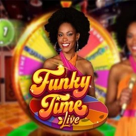 Funky Time slot logo by Evolution at Quick Casino