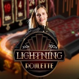 Lightning Roulette online game logo by Evolution on quick-casino.ca